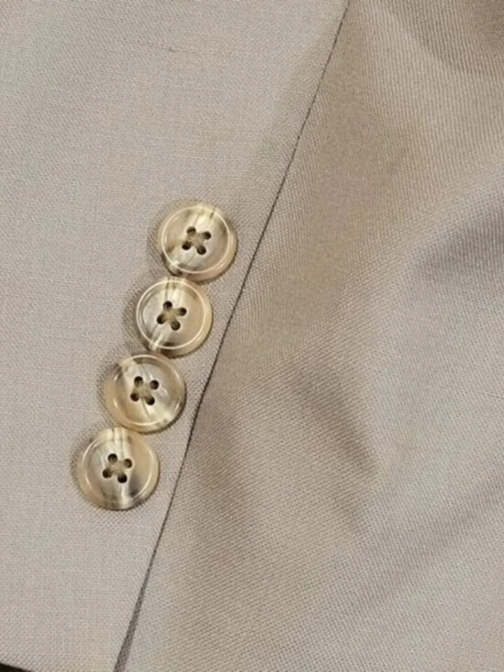 BURBERRYS Union Made Vintage Taupe Single Breasted Wool Blazer Suit Jacket